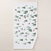 Illustration de skieurs en ski de descente (Serviette de bain)