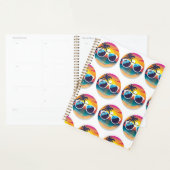 Illustration de Sunset Beach avec lunettes de sole (Devant avec enveloppe)