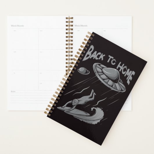 Illustration de surf pour alien avec retour à la m (Devant avec enveloppe)