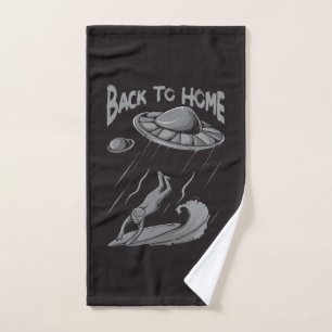 illustration de surfeur alien ufo avec retour à la