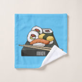 Illustration de sushi (Gant de toilette)