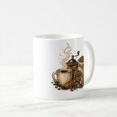 Illustration de tasse à café vintage (Devant droit)