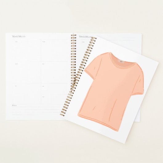 Illustration de tee-shirt minimaliste pêche