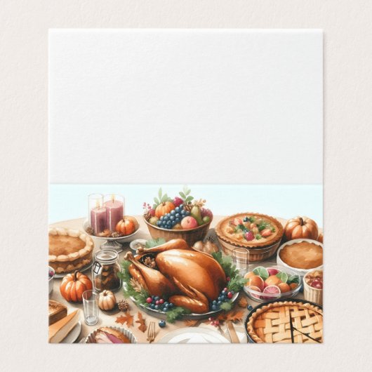 Illustration de Thanksgiving à l'aquarelle (Outside Unfolded)