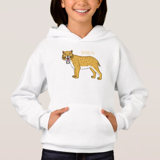 Illustration de tigre à dents de sabre (Devant)