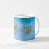 Illustration de tortues de mer - tasse en (Devant droit)