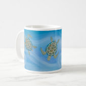 Illustration de tortues de mer - tasse en (Devant gauche)