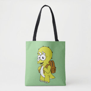 Illustration De Tricératops Avec Sac À Dos.
