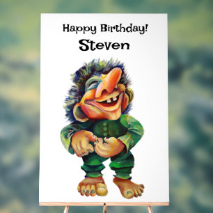 Illustration de troll drôle scandinave aquarelle