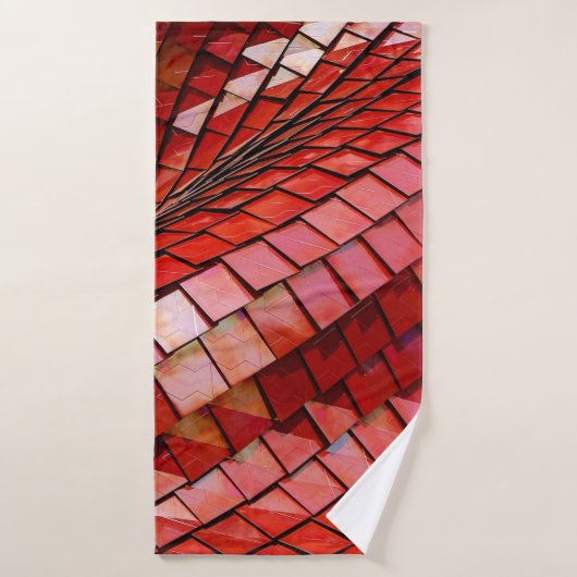 Illustration de tuiles rouges (Serviette de bain)