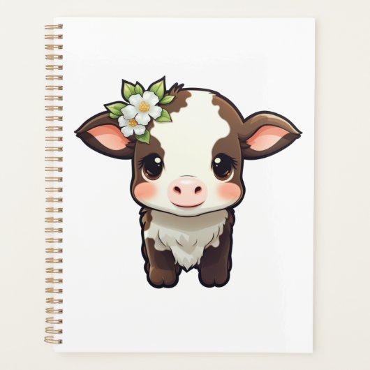 Illustration de vache caricaturale (Devant)