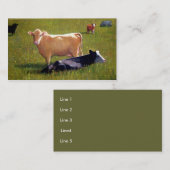 ILLUSTRATION DE VACHE : CARTE DE VISITE (Devant / Derrière)
