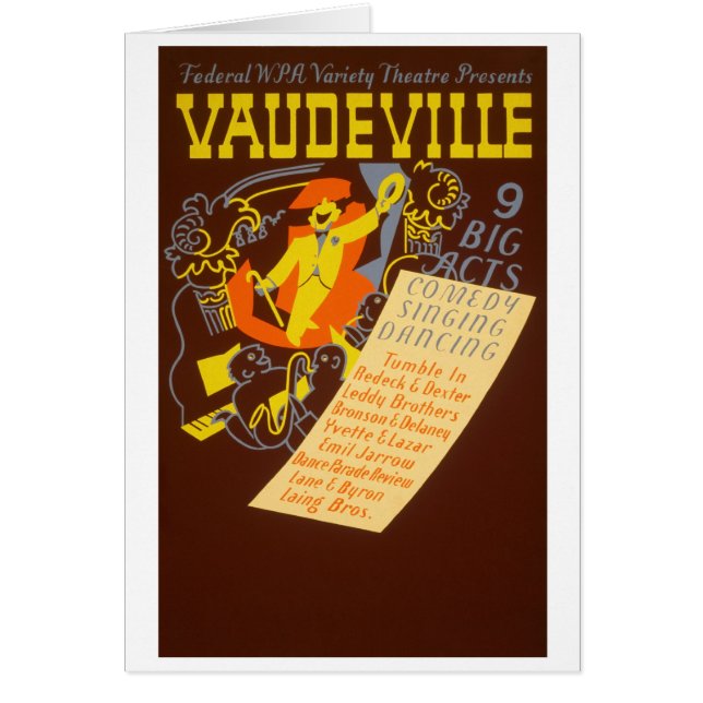 Illustration de vaudeville de poster vintage (Devant)