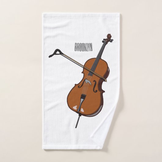 Illustration de violoncelle (Serviette à main)