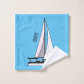 Illustration de voilier (Gant de toilette)