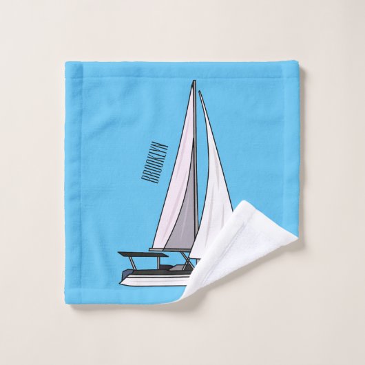 Illustration de voilier (Gant de toilette)