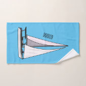 Illustration de voilier (Serviette à main)