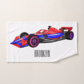 Illustration de voiture de course professionnelle (Serviette à main)