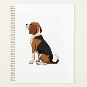 Illustration de vue arrière de chien Beagle vintag
