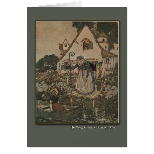 Illustration d'Edmund Dulac de la reine de neige (Devant)