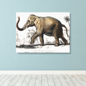 Illustration d'éléphant Impression d'art vintage (Insitu (Plancher de Bois))