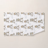 Illustration d'éléphants bébé garçon en aquarelle (Serviette à main)