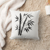 Illustration d'encre de bambou - Coussin Zen Minim (Couverture)