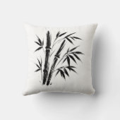 Illustration d'encre de bambou - Coussin Zen Minim (Verso)