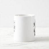 Illustration d'encre de bambou - Mug de café Zen (Centre)