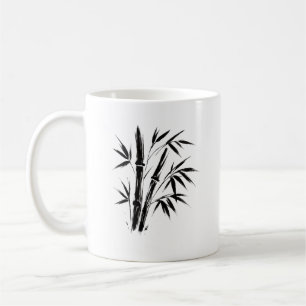 Illustration d'encre de bambou - Mug de café Zen