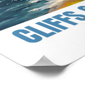 Illustration des falaises de Moher Affiche de voya (Coin)