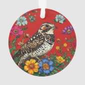 Illustration détaillée d'un oiseau grive (dos)