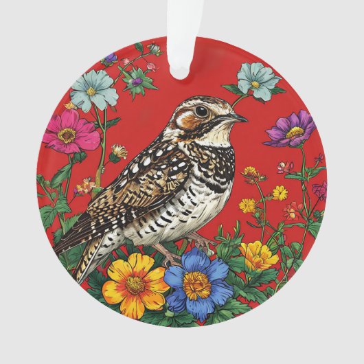Illustration détaillée d'un oiseau grive (devant)