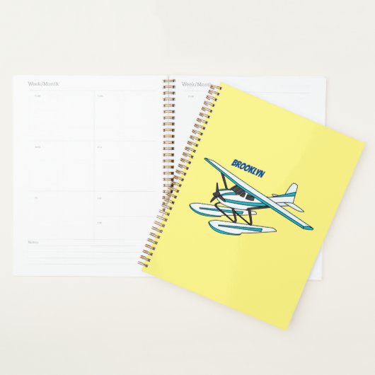 Illustration d'hydravion bleu blanc (Devant avec enveloppe)