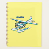 Illustration d'hydravion bleu blanc (Devant)