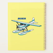 Illustration d'hydravion bleu blanc (Dos)