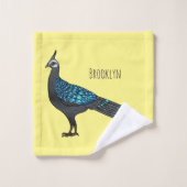 Illustration d'oiseau de faisan paon de Palawan (Gant de toilette)