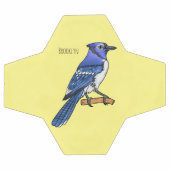 Illustration d'oiseau de jay bleu (Plat)