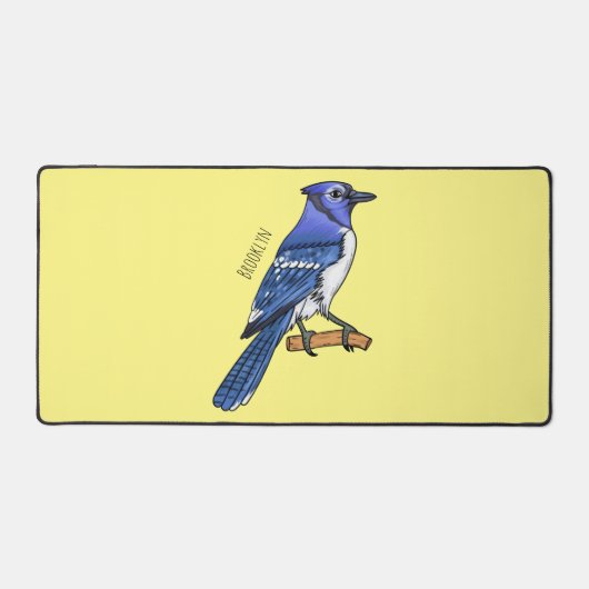 Illustration d'oiseau de jay bleu (Recto)
