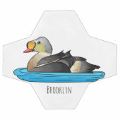 Illustration d'oiseau de l'eider King (Plat)
