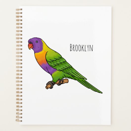 Illustration d'oiseau de lorikeet arc-en-ciel (Devant)
