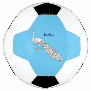 Illustration d'oiseau de paon blanc