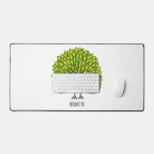 Illustration d'oiseau de paon brillant (Clavier et souris)