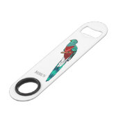 Illustration d'oiseau de quetzal resplendissant (Devant angulaire)