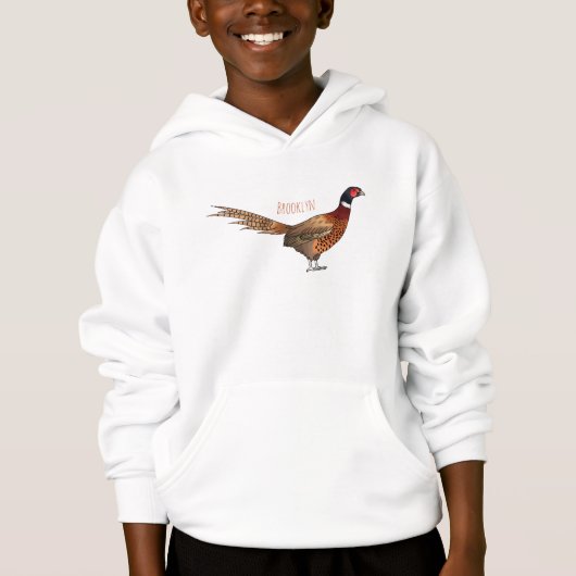 Illustration d'oiseau faisan à cou circulaire (Devant)
