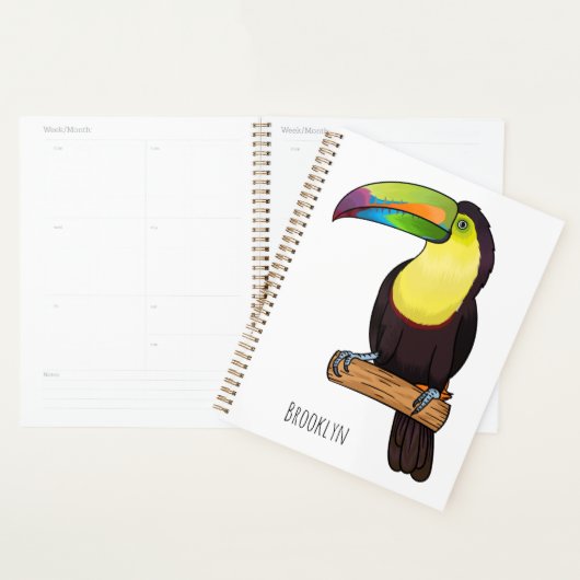 Illustration d'oiseau toucain à bec de Keel (Devant avec enveloppe)