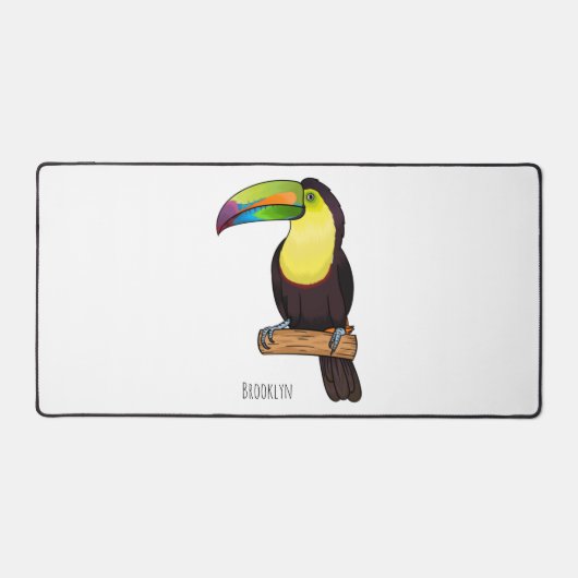 Illustration d'oiseau toucain à bec de Keel (Recto)