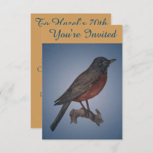 Illustration d'oiseaux de Robin Invitations à la f