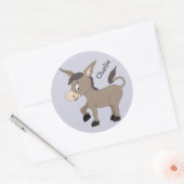 Illustration Donkey nom personnalisé autocollants  (Enveloppe)