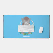 Illustration drôle de mammouth laineux (Clavier et souris)